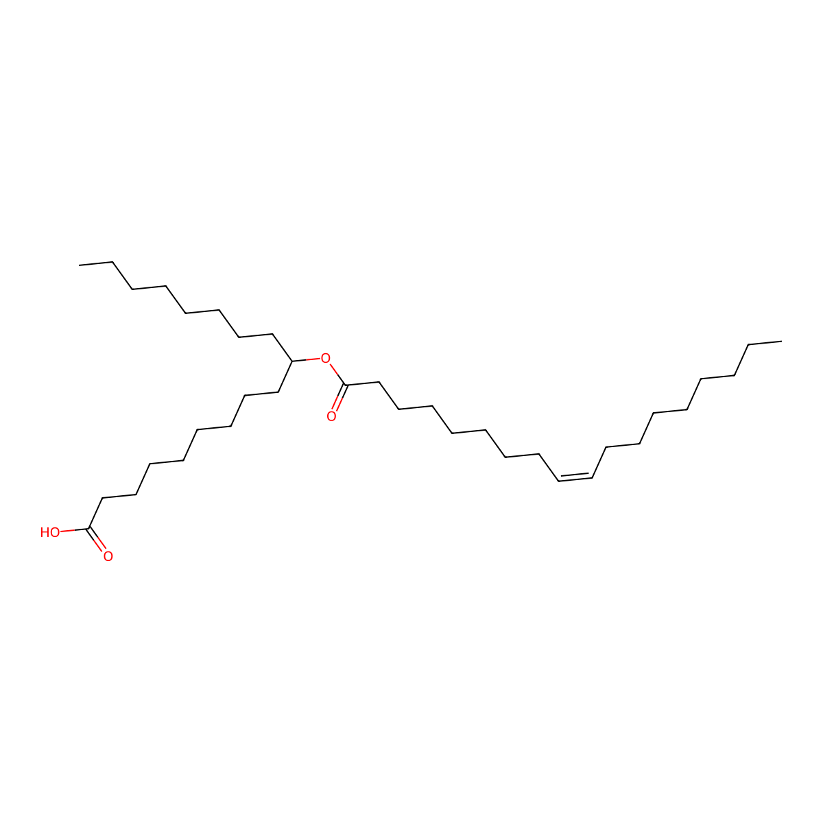 10-(9Z-octadecenoyloxy)-octadecanoic acid molecular structure, CAS 2005487-34-1