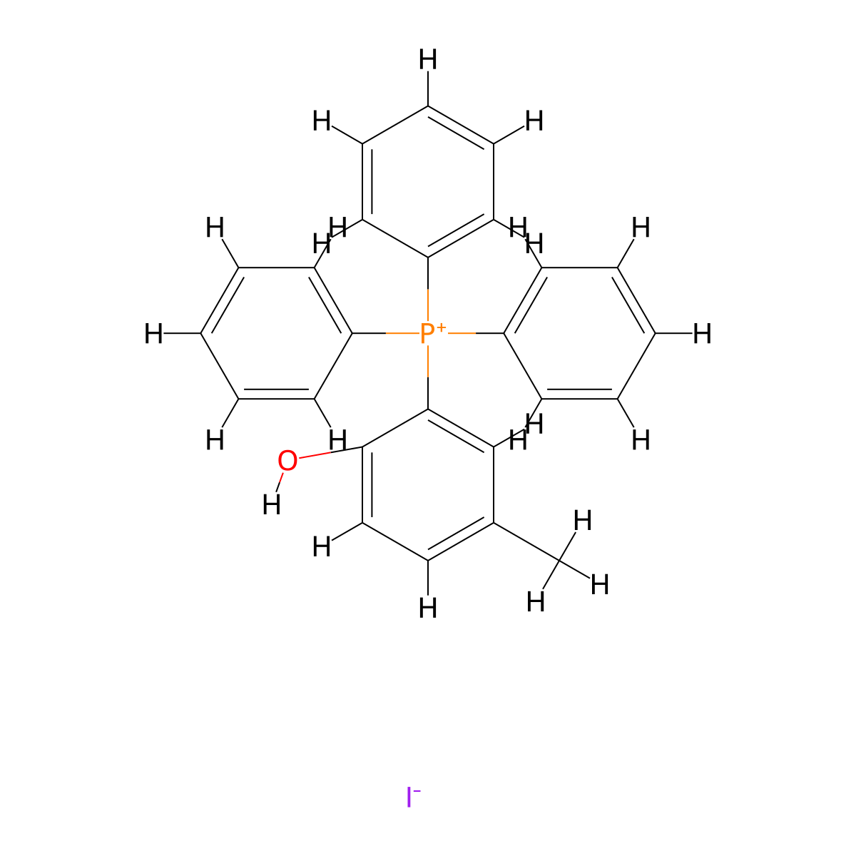 (2-Hydroxy-5-methylphenyl)triphenylphosphonium Iodide molecular structure, CAS 2005487-70-5