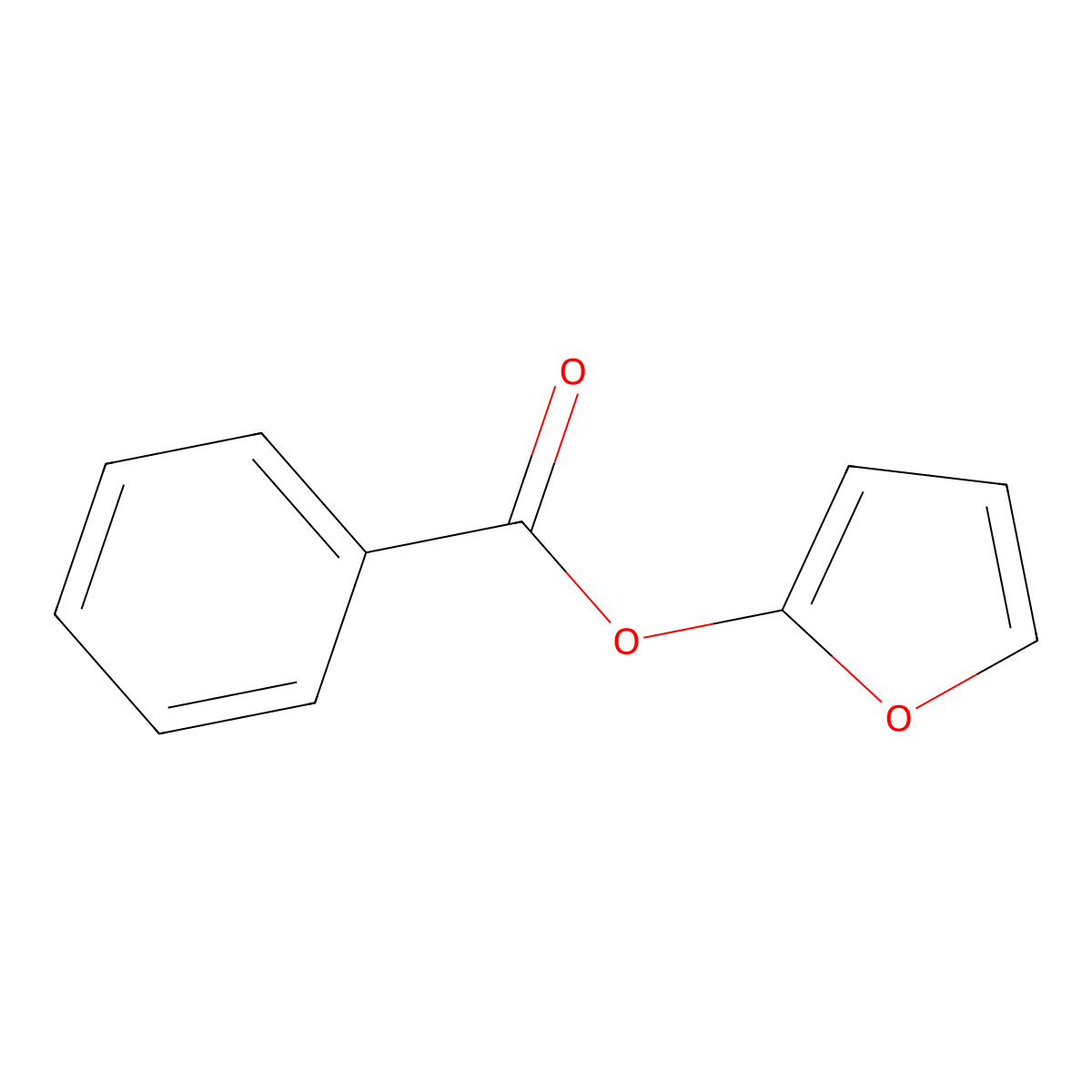 Furan-2-yl benzoate molecular structure, CAS 20055-18-9