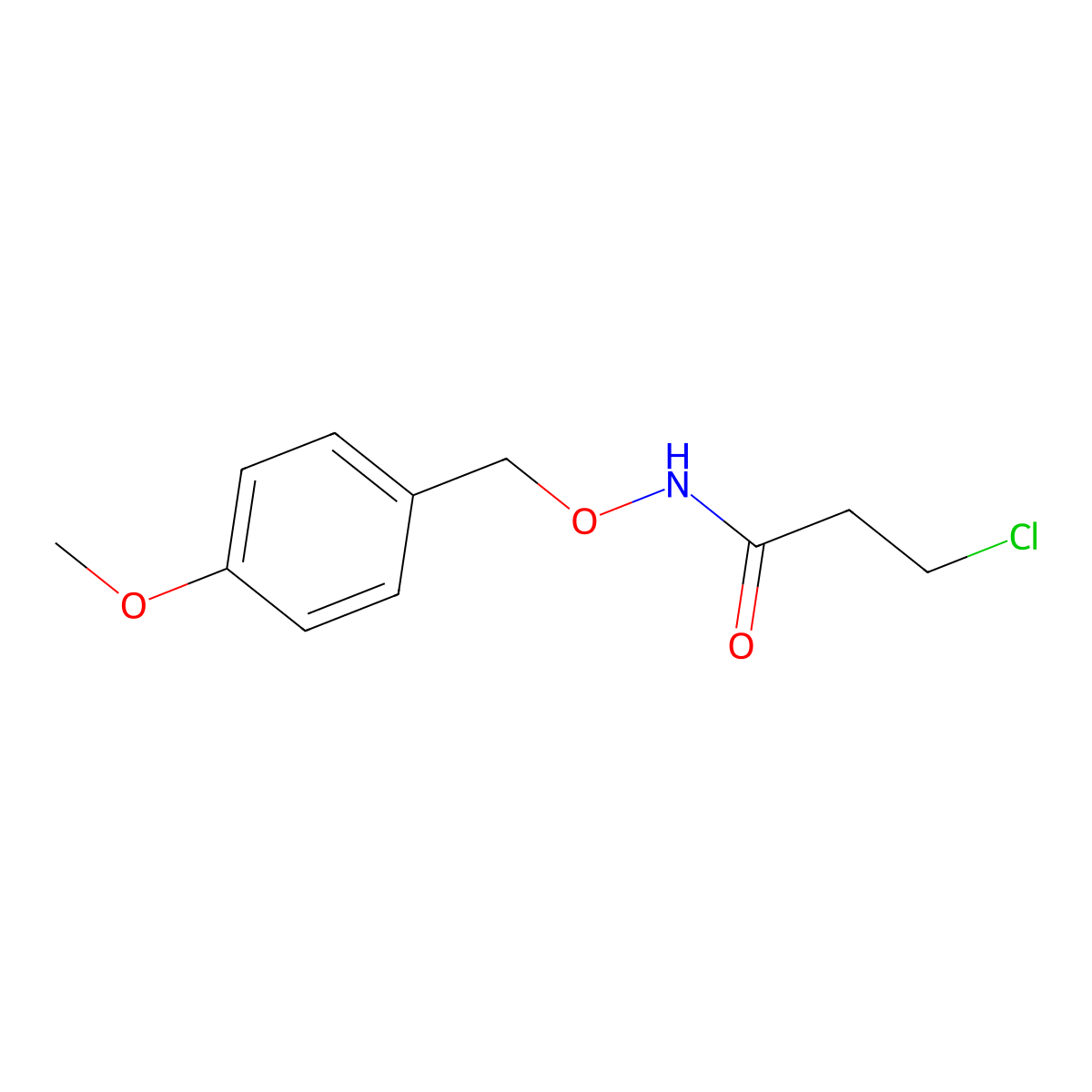 3-Chloro-N-[(4-methoxyphenyl)methoxy]propanamide molecular structure, CAS 2005501-35-7