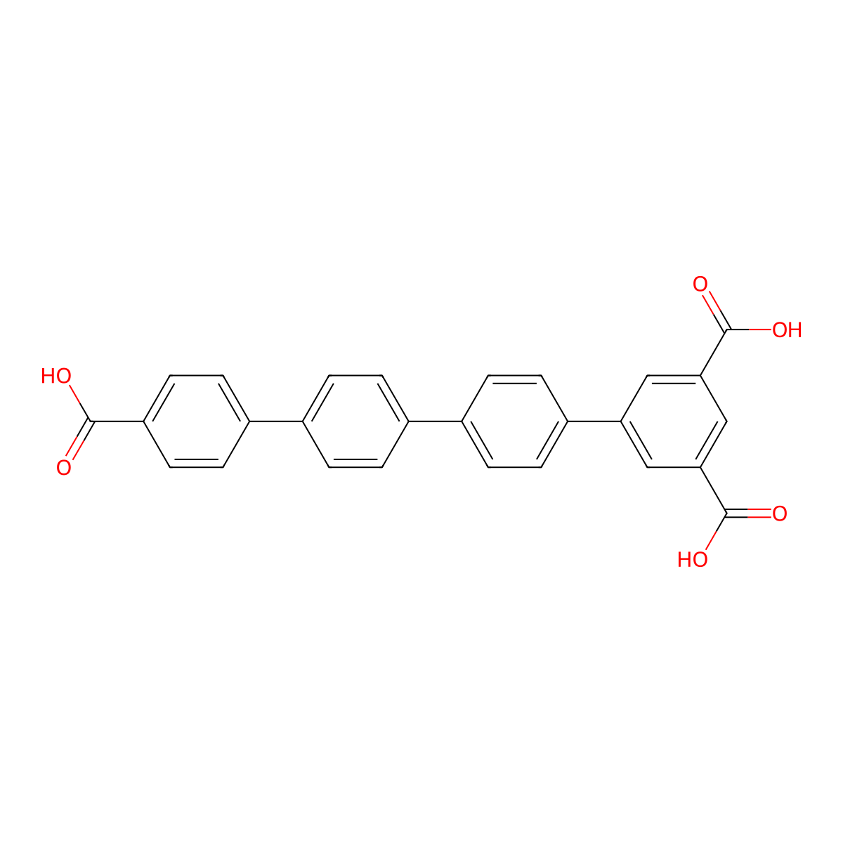 [1,1':4',1'':4'',1'''-Quaterphenyl]-3,4''',5-tricarboxylic acid molecular structure, CAS 2005517-60-0