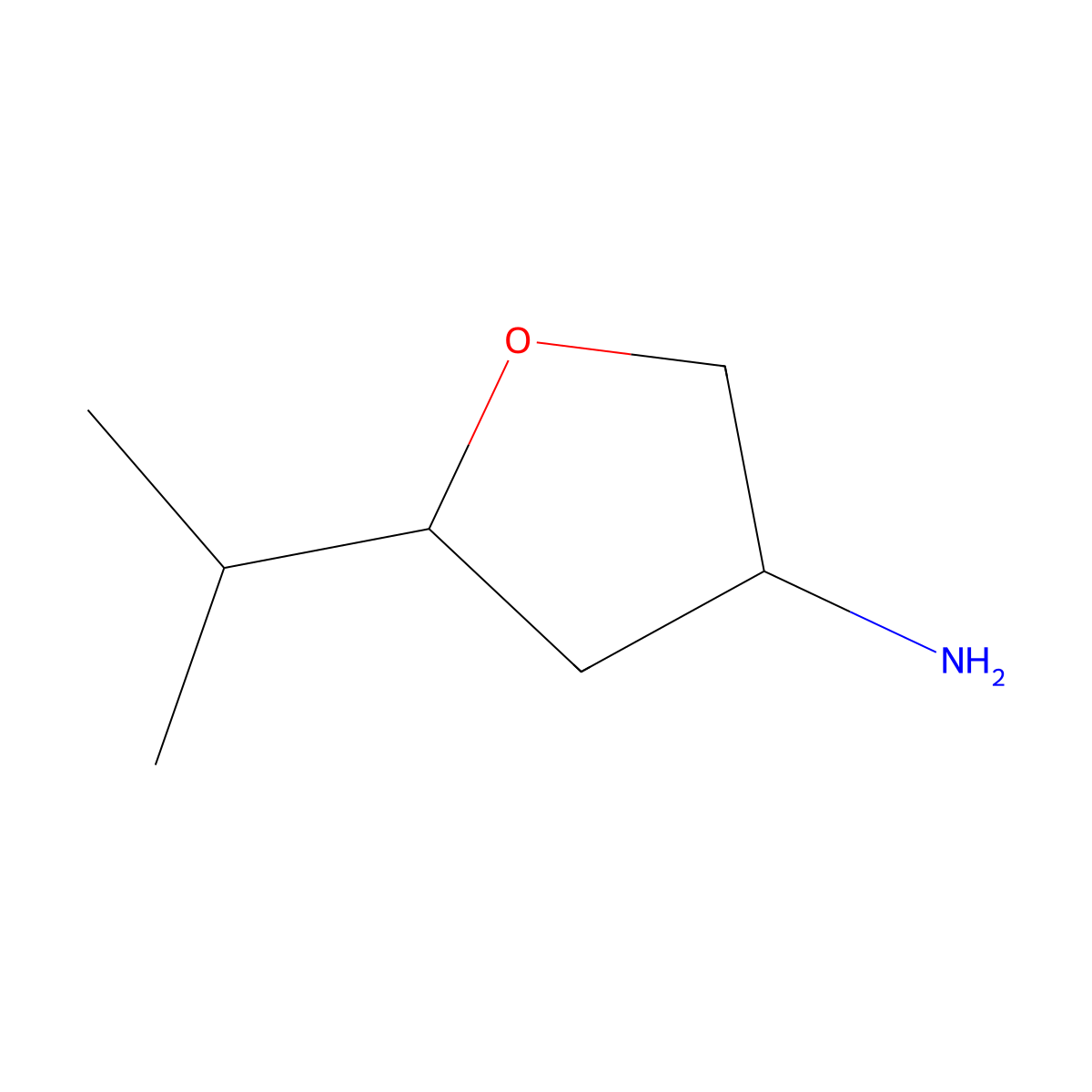 5-Isopropyltetrahydrofuran-3-amine molecular structure, CAS 2005556-90-9