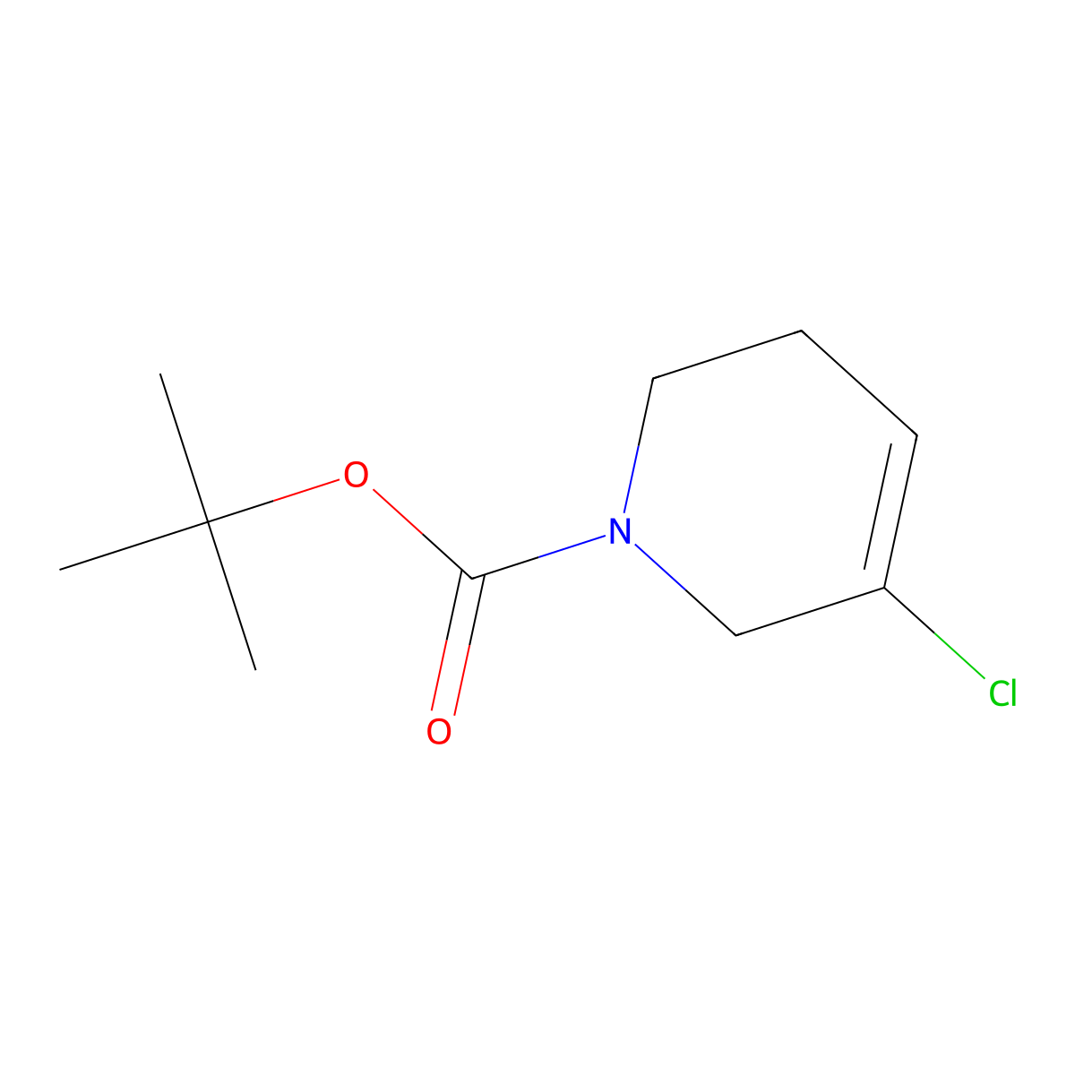Tert-butyl 5-chloro-1,2,3,6-tetrahydropyridine-1-carboxylate molecular structure, CAS 2005563-72-2