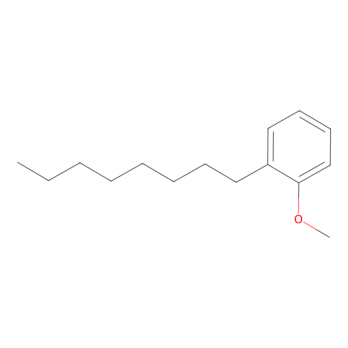 Anisole, o-octyl- molecular structure, CAS 20056-59-1