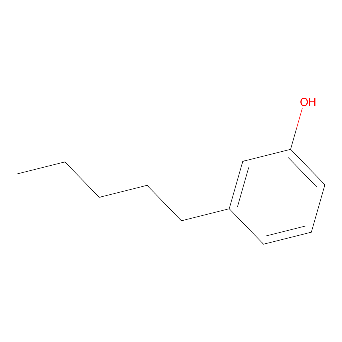 m-Pentylphenol molecular structure, CAS 20056-66-0