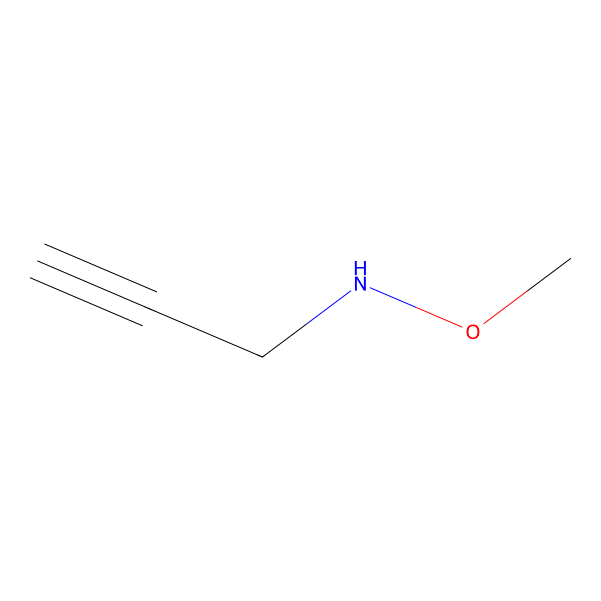 Methoxy(prop-2-yn-1-yl)amine molecular structure, CAS 20056-97-7