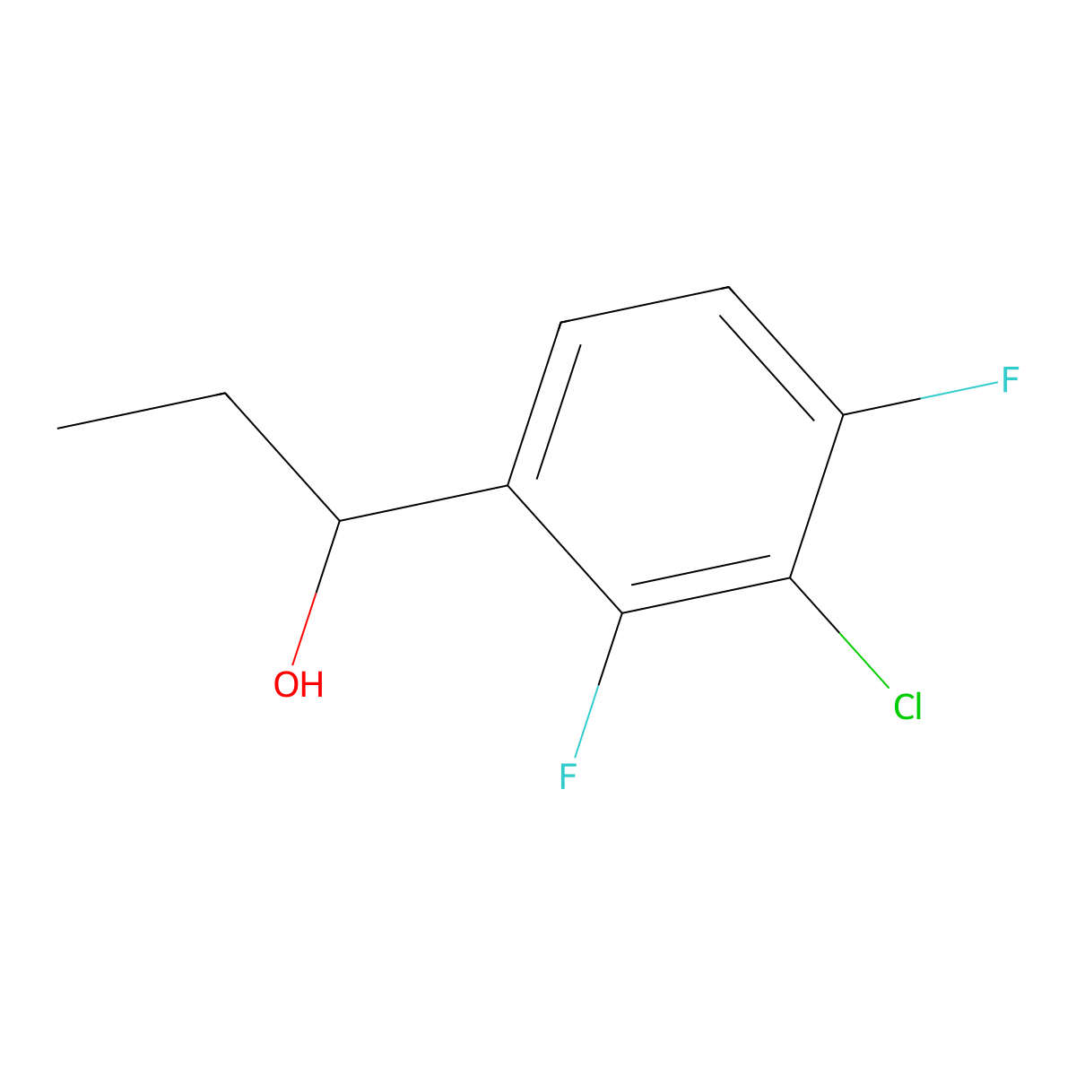 3-Chloro-alpha-ethyl-2,4-difluorobenZenemethanol molecular structure, CAS 2005605-78-5