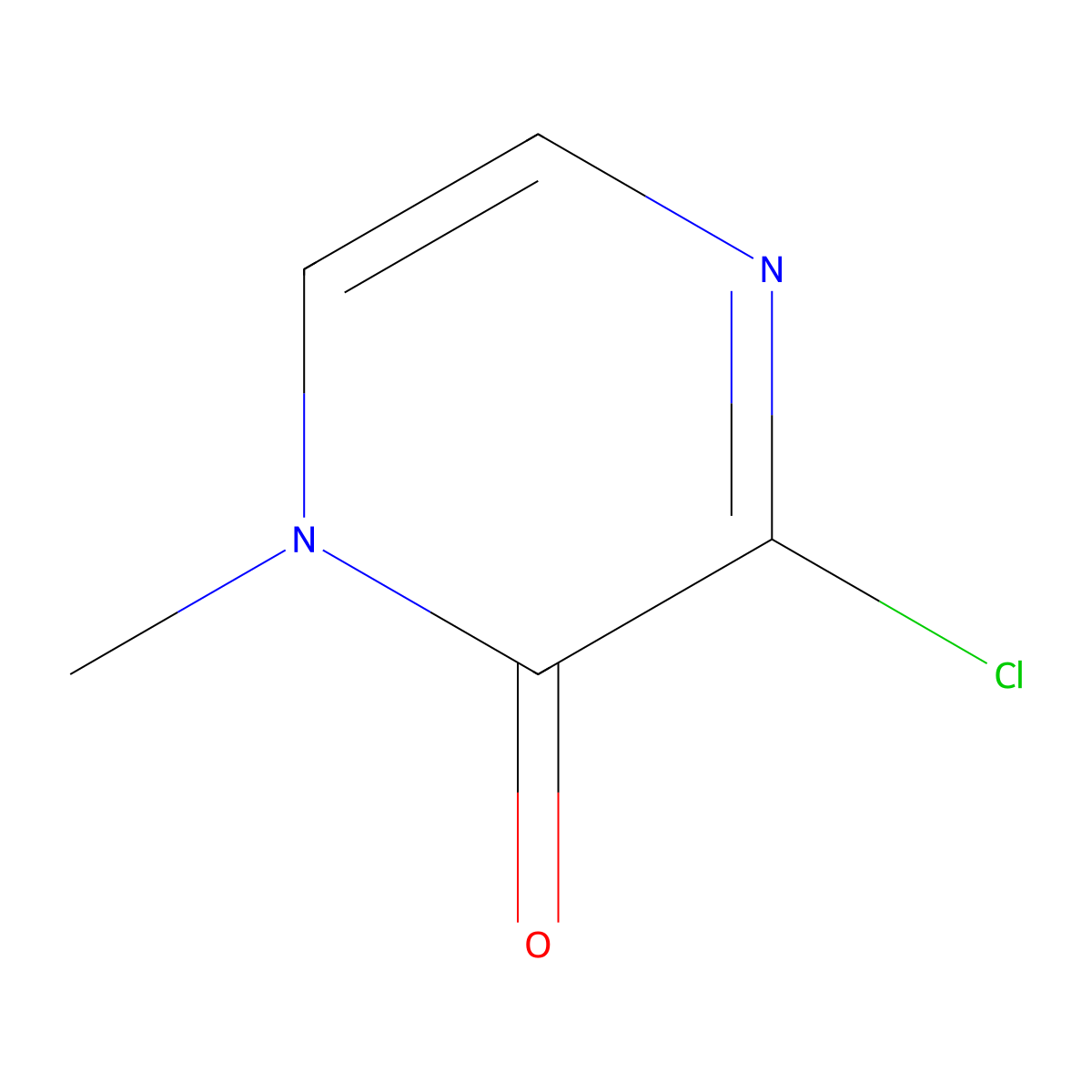 3-Chloro-1-methyl-1,2-dihydropyrazin-2-one molecular structure, CAS 200562-22-7