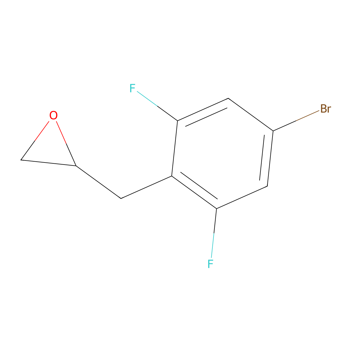 2-[(4-Bromo-2,6-difluorophenyl)methyl]oxirane molecular structure, CAS 2005622-96-6