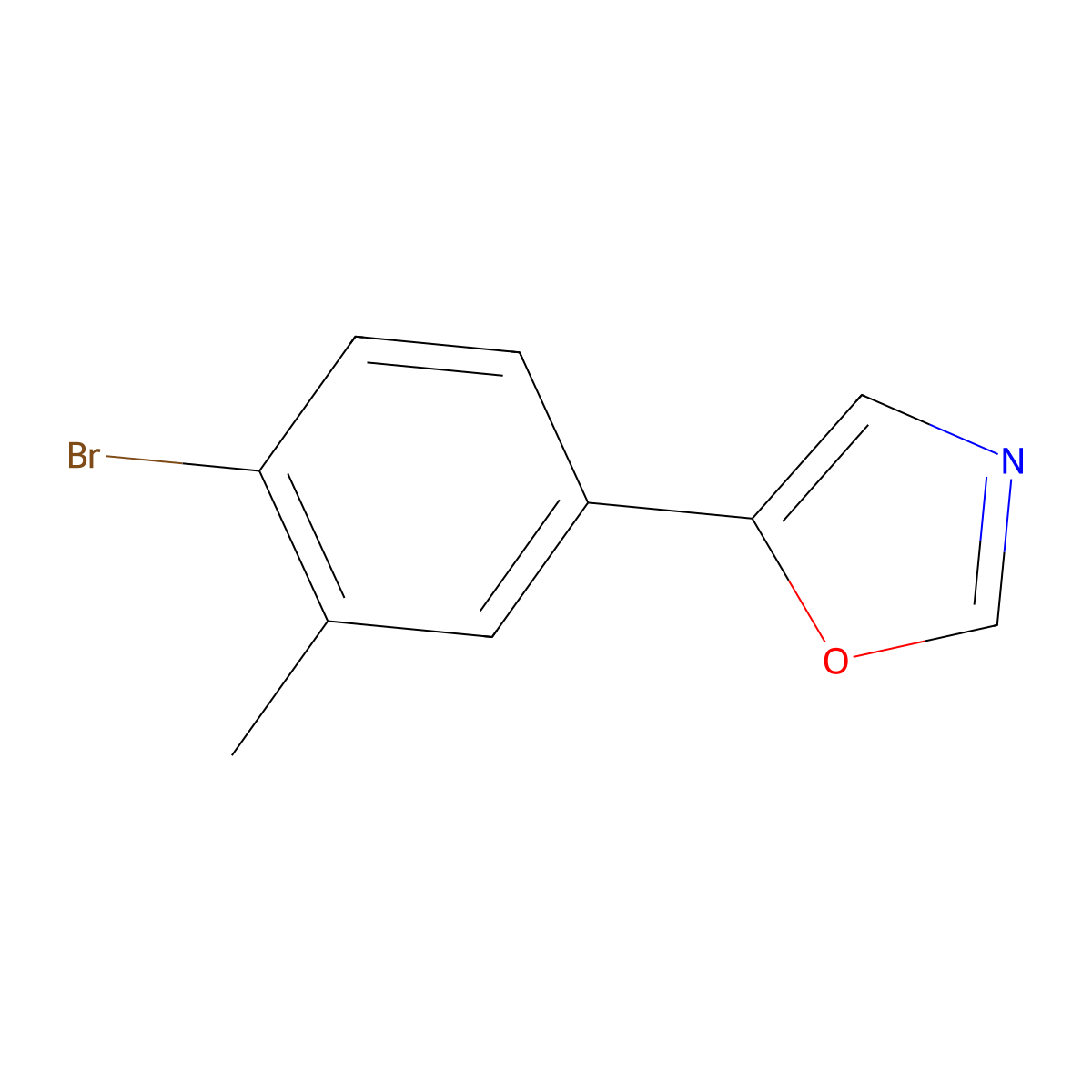 5-(4-Bromo-3-methylphenyl)-1,3-oxazole molecular structure, CAS 2005680-14-6