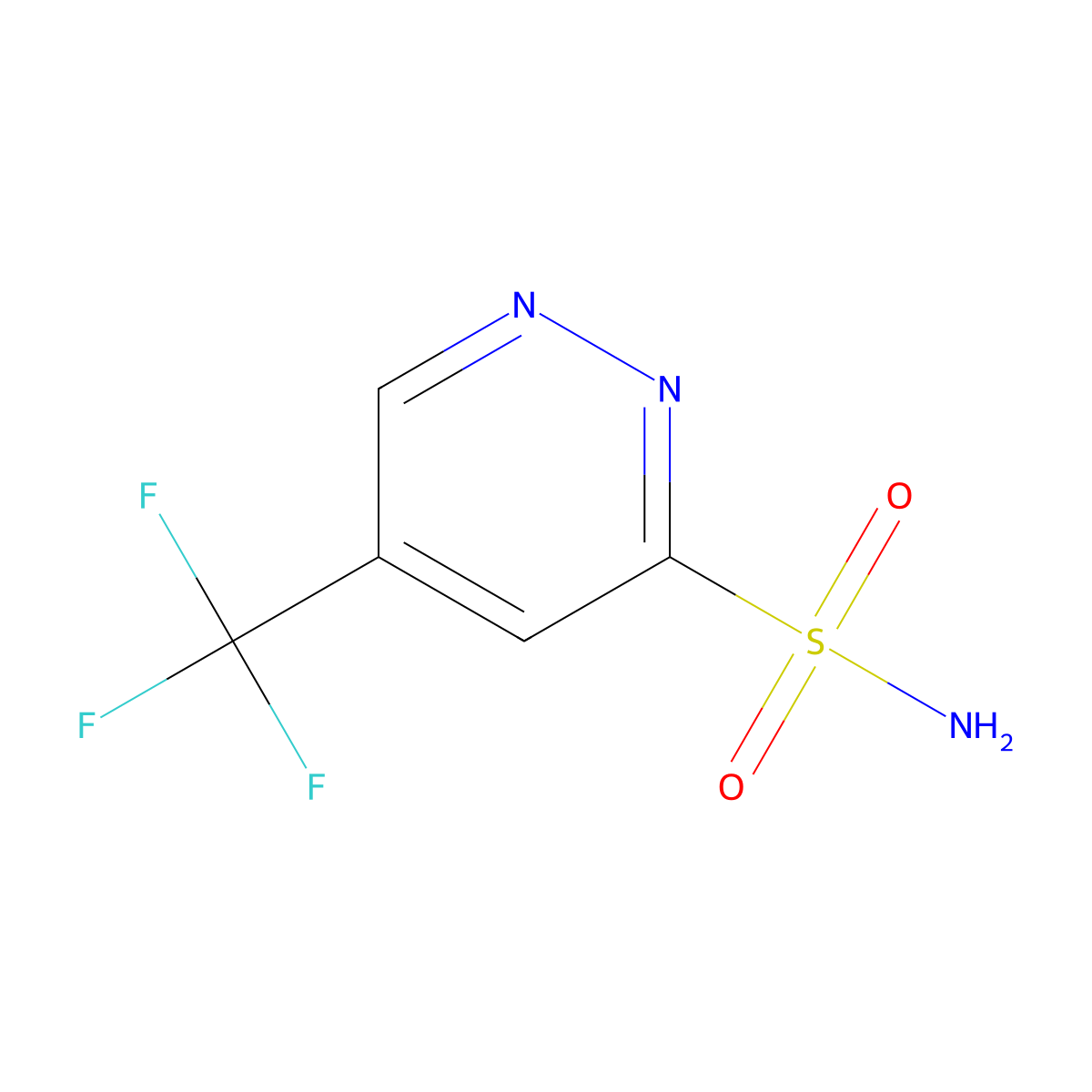 5-(Trifluoromethyl)pyridazine-3-sulfonamide molecular structure, CAS 2005712-51-4
