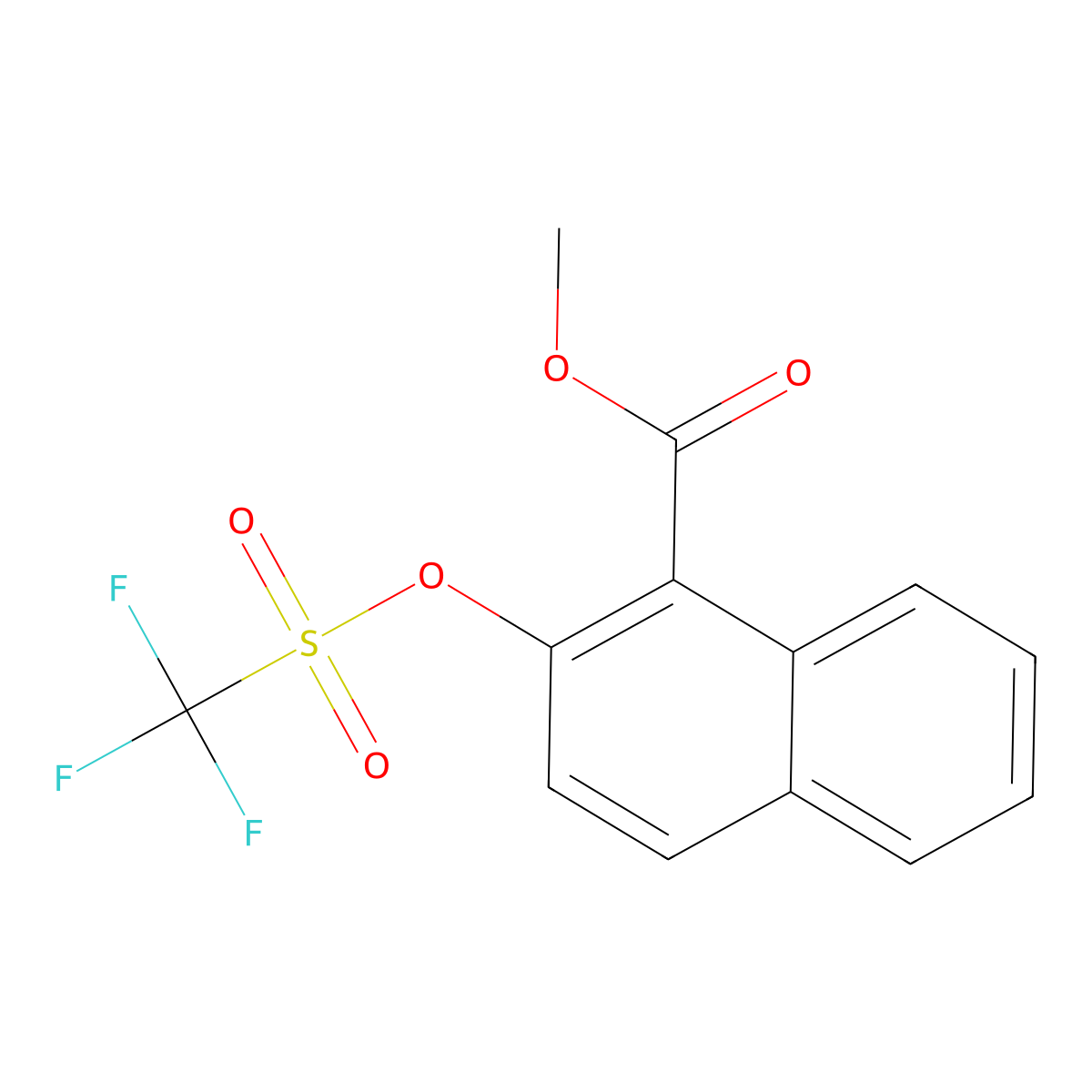 Methyl 2-trifluoromethanesulfonyloxy-1-naphthoate molecular structure, CAS 200573-11-1