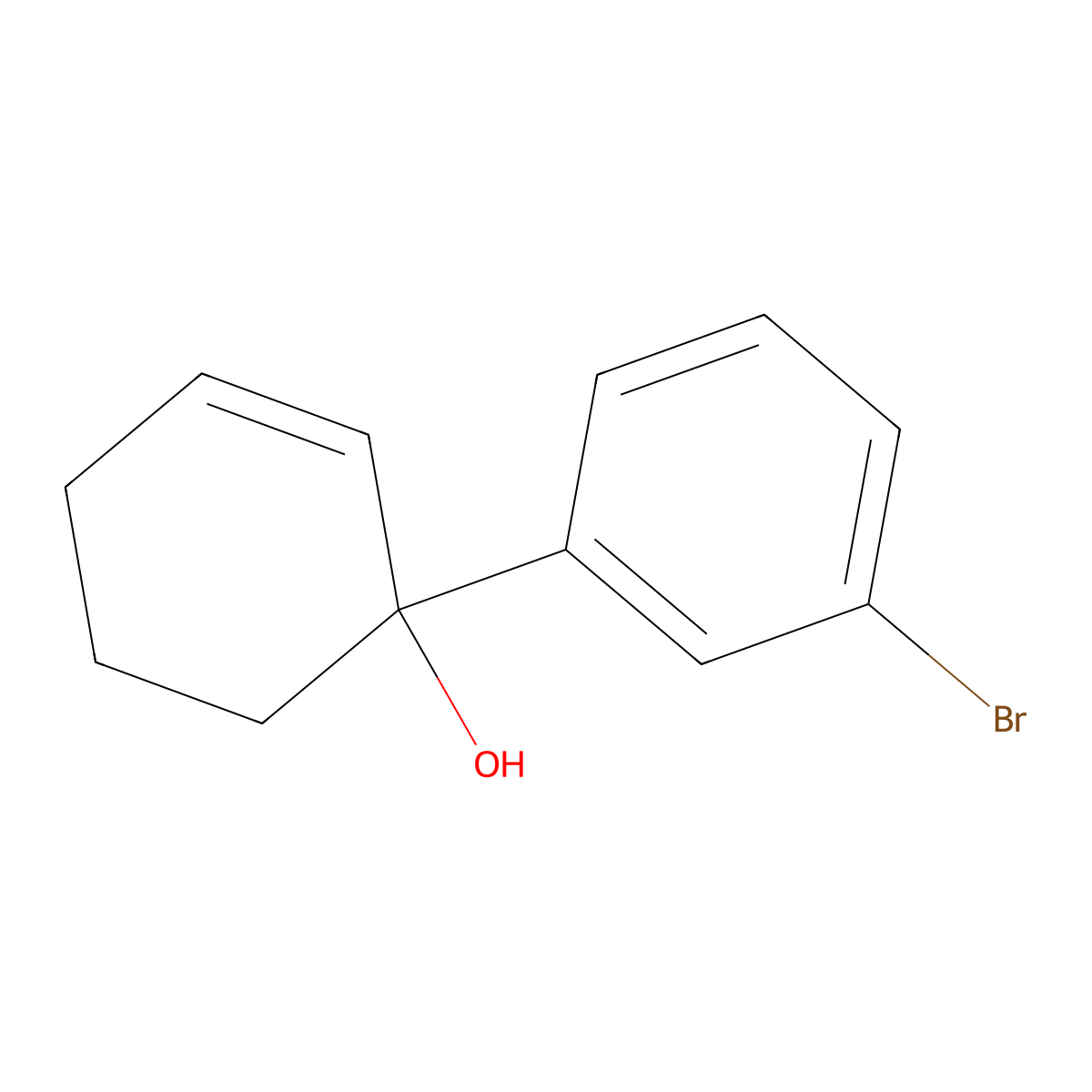 3'-Bromo-1,2,3,4-tetrahydro-[1,1'-biphenyl]-1-ol molecular structure, CAS 2005737-93-7