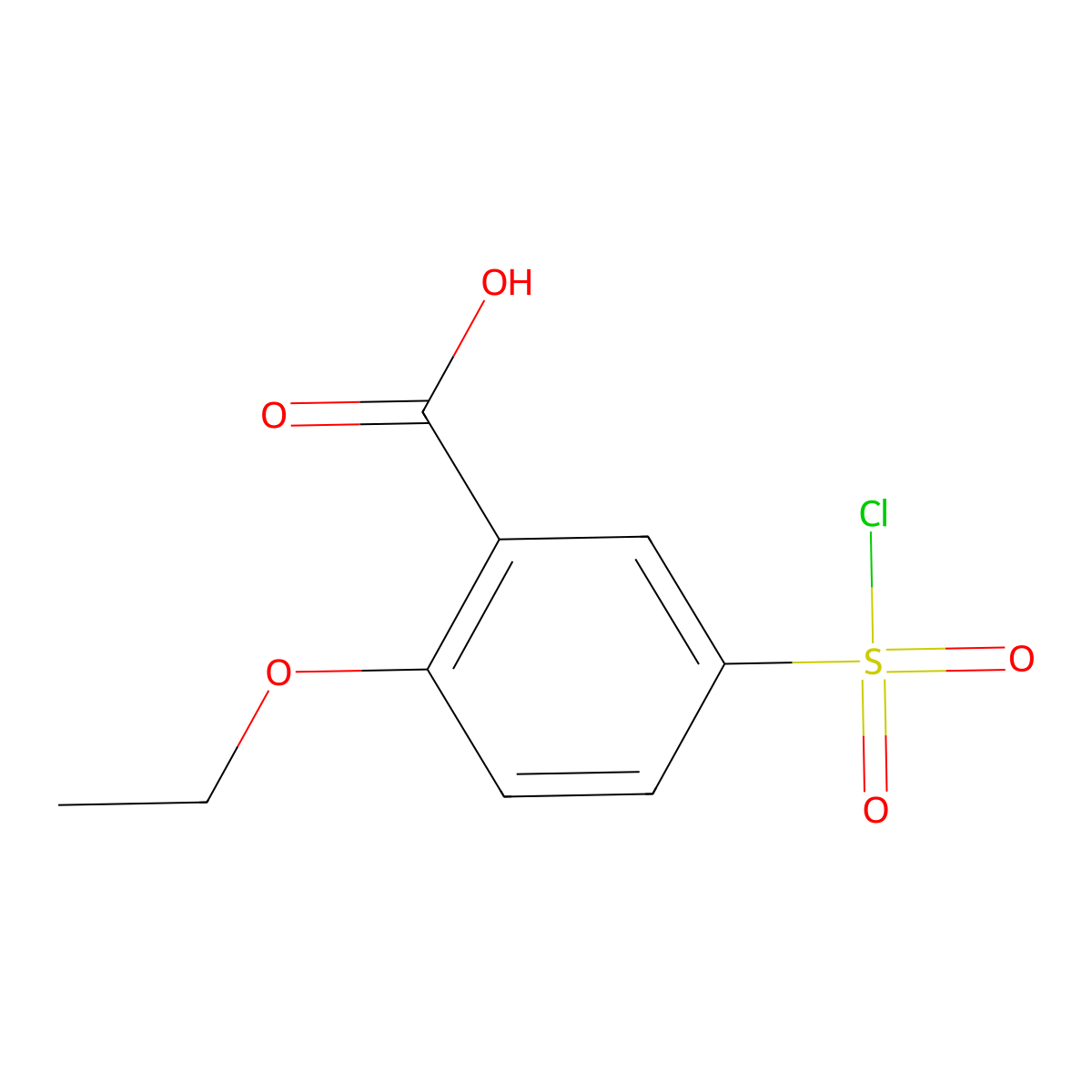 5-(Chlorosulfonyl)-2-ethoxybenzoic acid molecular structure, CAS 200575-16-2