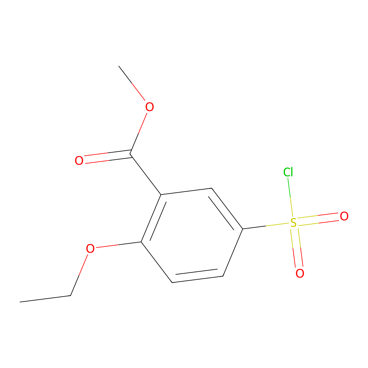 Methyl 5-(chlorosulfonyl)-2-ethoxybenzoate molecular structure, CAS 200575-17-3