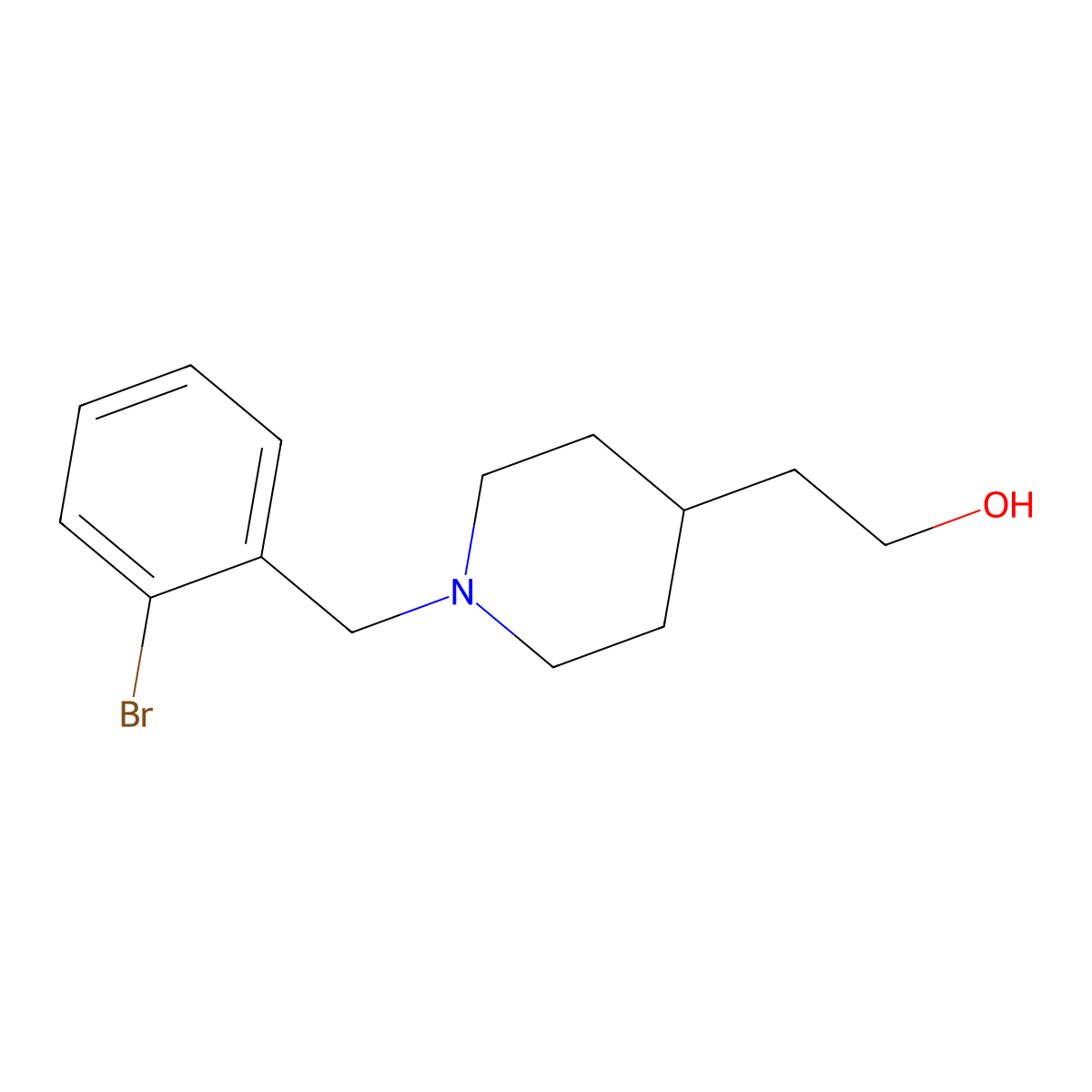 2-(1-(2-Bromobenzyl)piperidin-4-yl)ethan-1-ol molecular structure, CAS 2005783-57-1