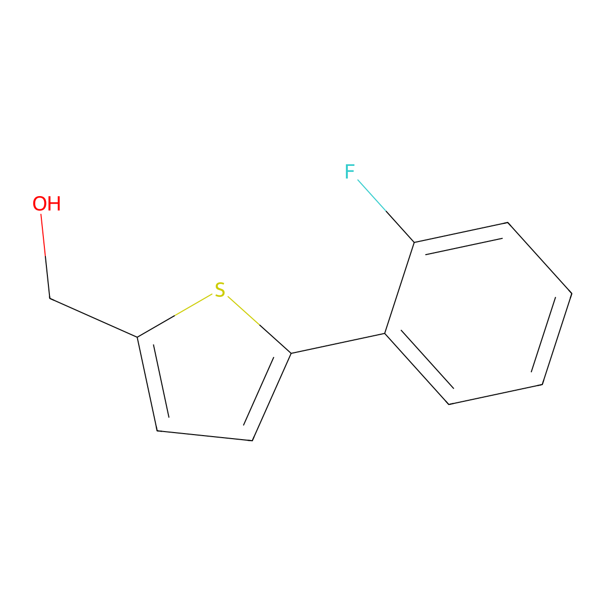 5-(2-Fluorophenyl)-2-thiophenemethanol molecular structure, CAS 2005844-78-8