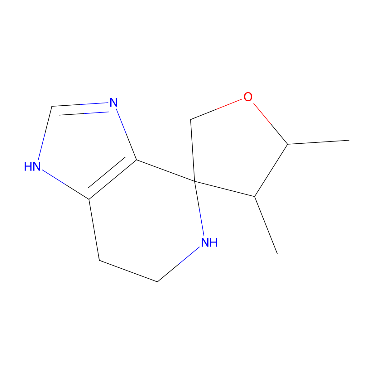 4',5'-Dimethyl-3,5,6,7-tetrahydrospiro[imidazo[4,5-c]pyridine-4,3'-oxolane] molecular structure, CAS 2005876-30-0