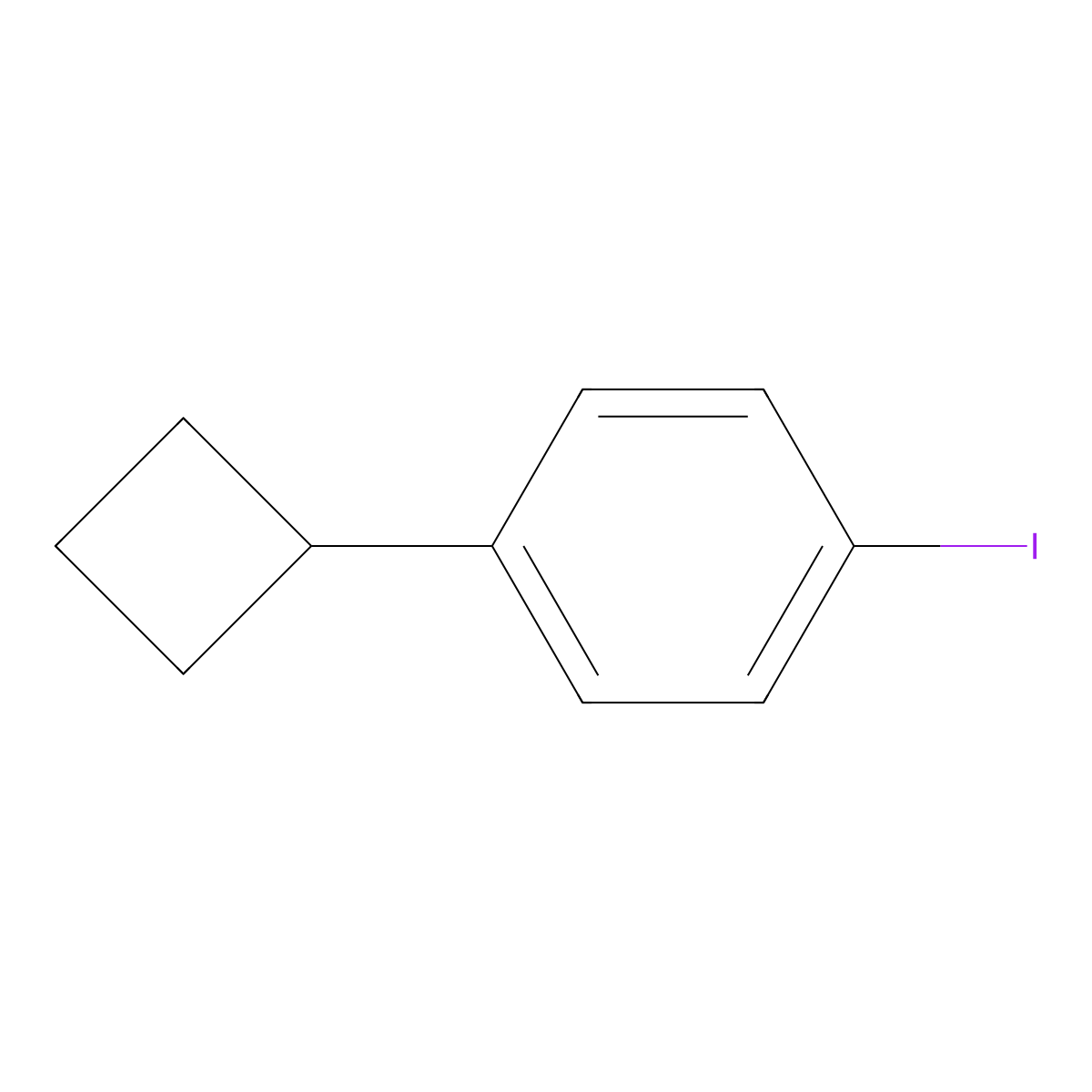 1-Cyclobutyl-4-iodobenzene molecular structure, CAS 2005893-91-2