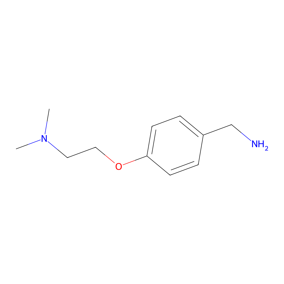 p-(2-(Dimethylamino)ethoxy)benzylamine molecular structure, CAS 20059-73-8