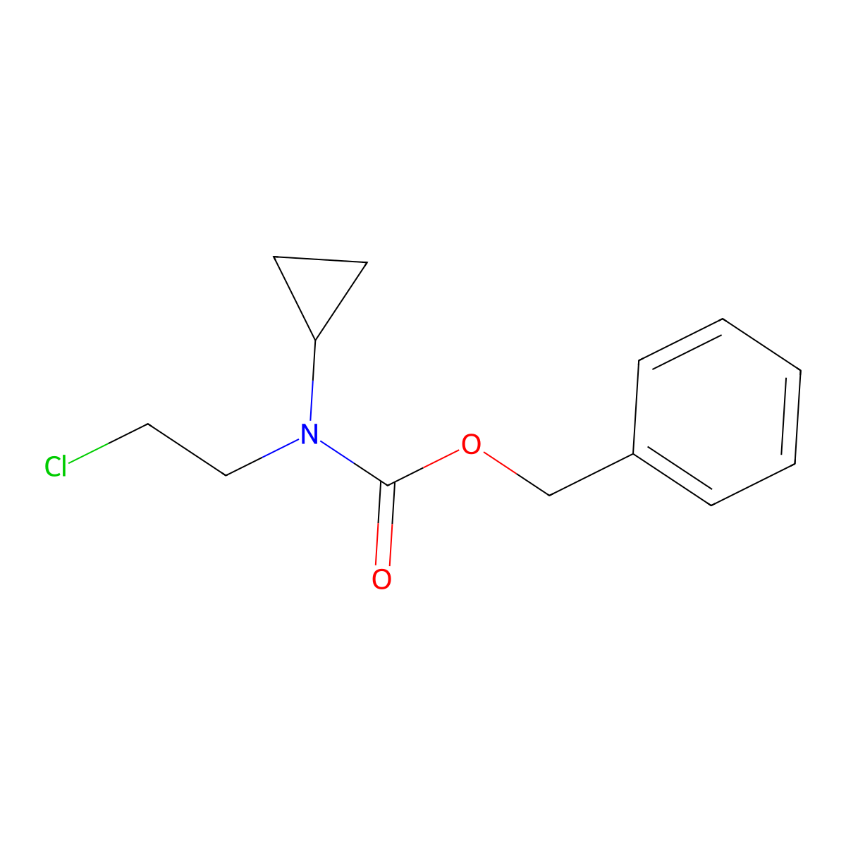 benzyl N-(2-chloroethyl)-N-cyclopropylcarbamate molecular structure, CAS 2005908-44-9