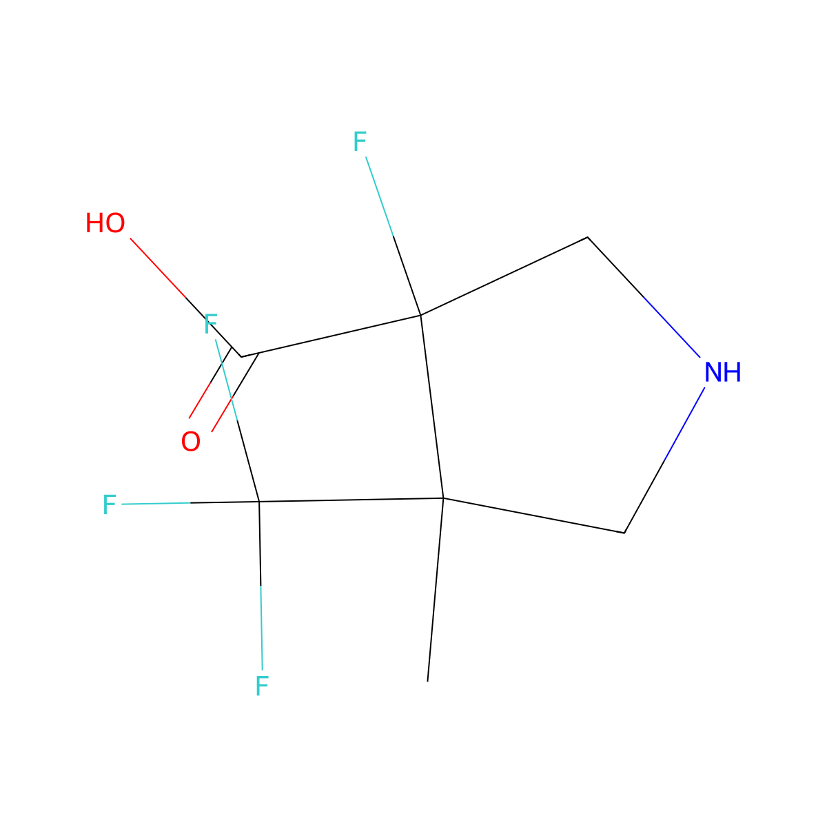 3-Fluoro-4-methyl-4-(trifluoromethyl)pyrrolidine-3-carboxylic acid molecular structure, CAS 2005957-73-1