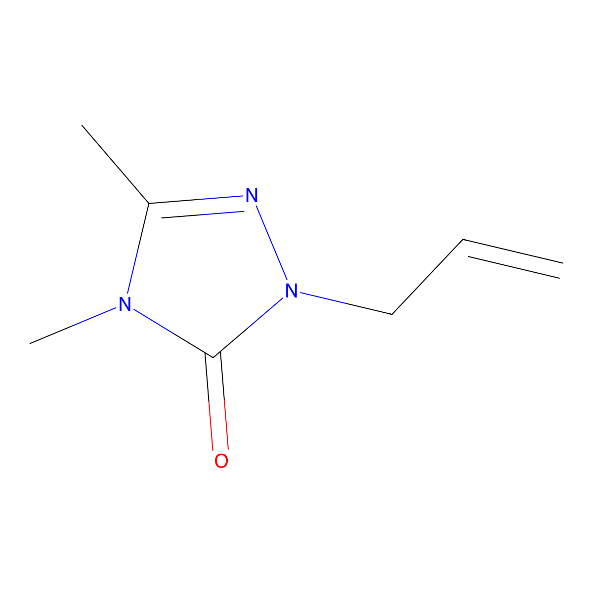 3,4-dimethyl-1-(prop-2-en-1-yl)-4,5-dihydro-1H-1,2,4-triazol-5-one molecular structure, CAS 2005976-05-4