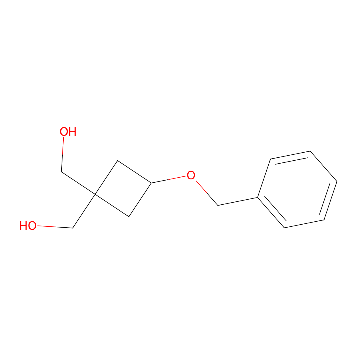 [3-(Benzyloxy)-1-(hydroxymethyl)cyclobutyl]methanol molecular structure, CAS 20061-24-9