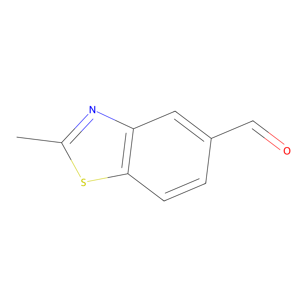 2-Methylbenzo[d]thiazole-5-carbaldehyde molecular structure, CAS 20061-46-5