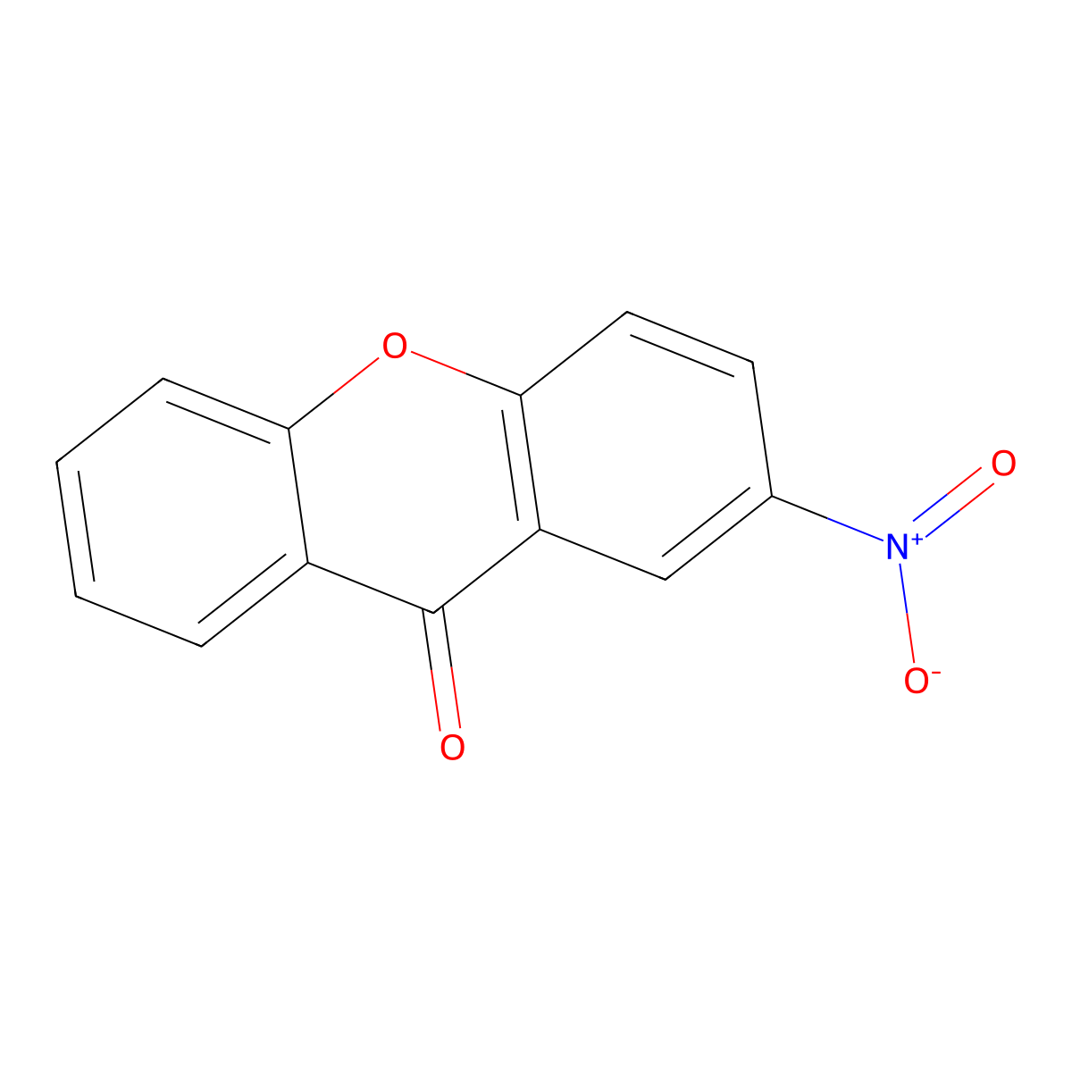 2-nitro-9H-xanthen-9-one molecular structure, CAS 20061-59-0