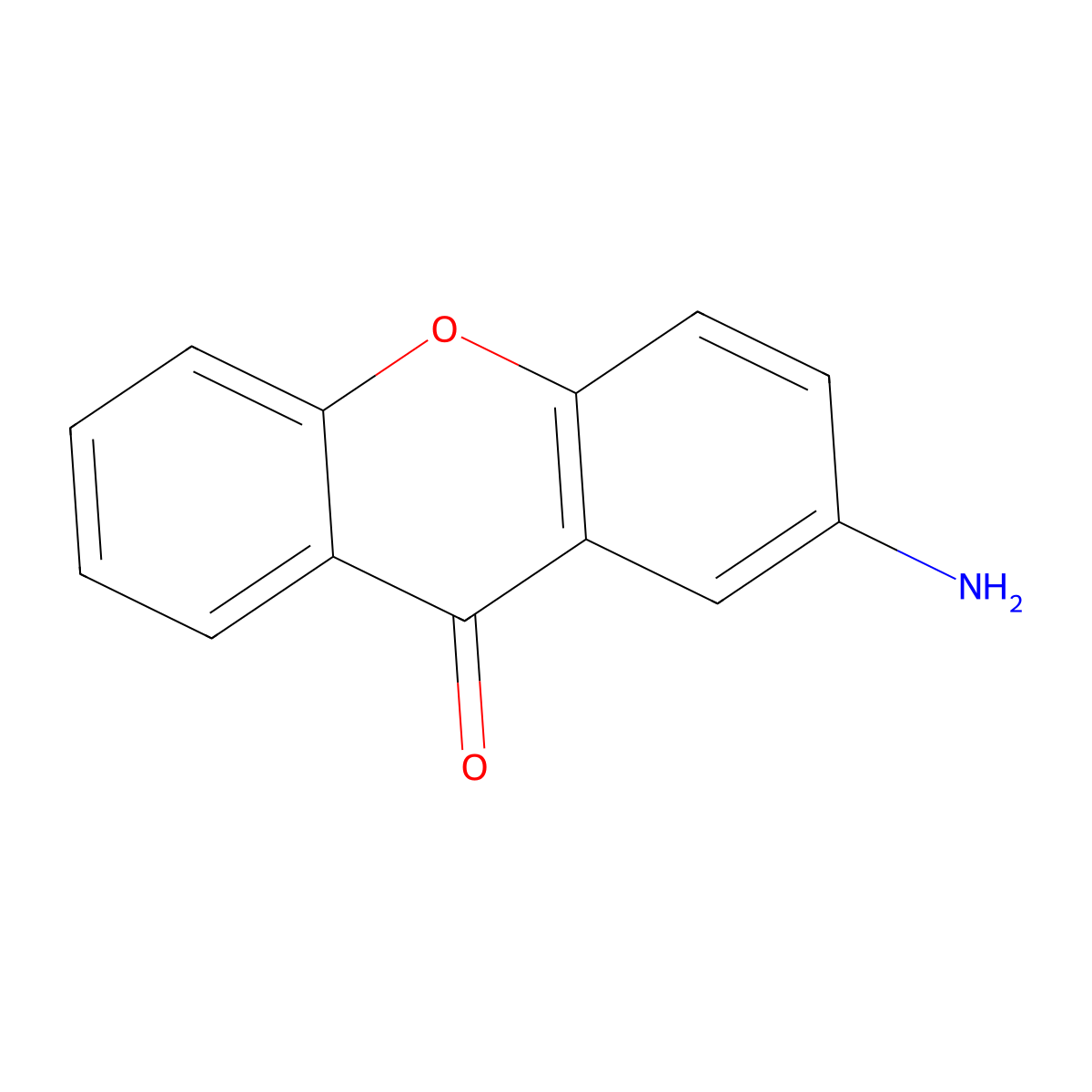 2-amino-9H-xanthen-9-one molecular structure, CAS 20061-68-1