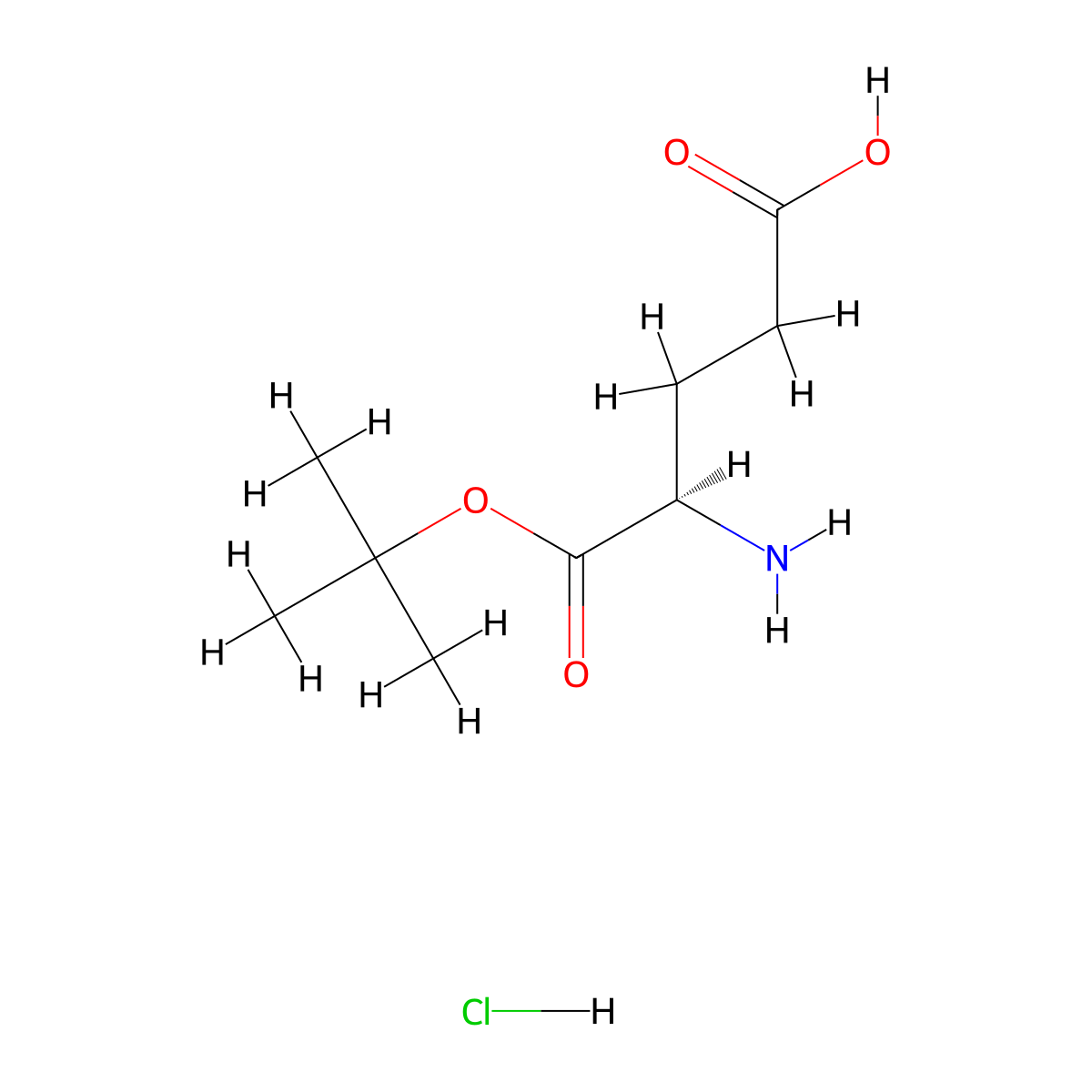 H-D-Glu-OtBu HCl molecular structure, CAS 200616-62-2