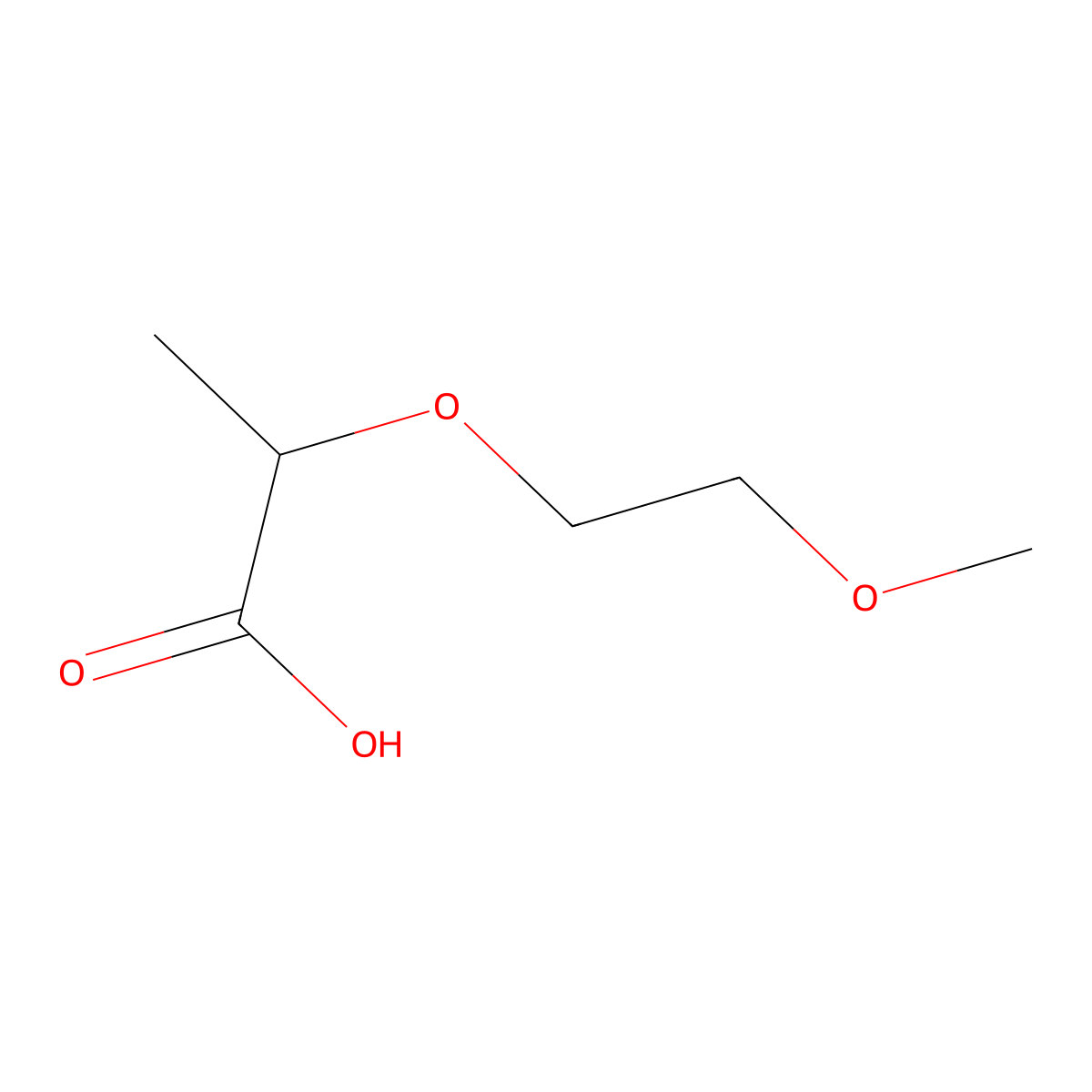 2-(2-methoxyethoxy)propanoic Acid molecular structure, CAS 200617-09-0