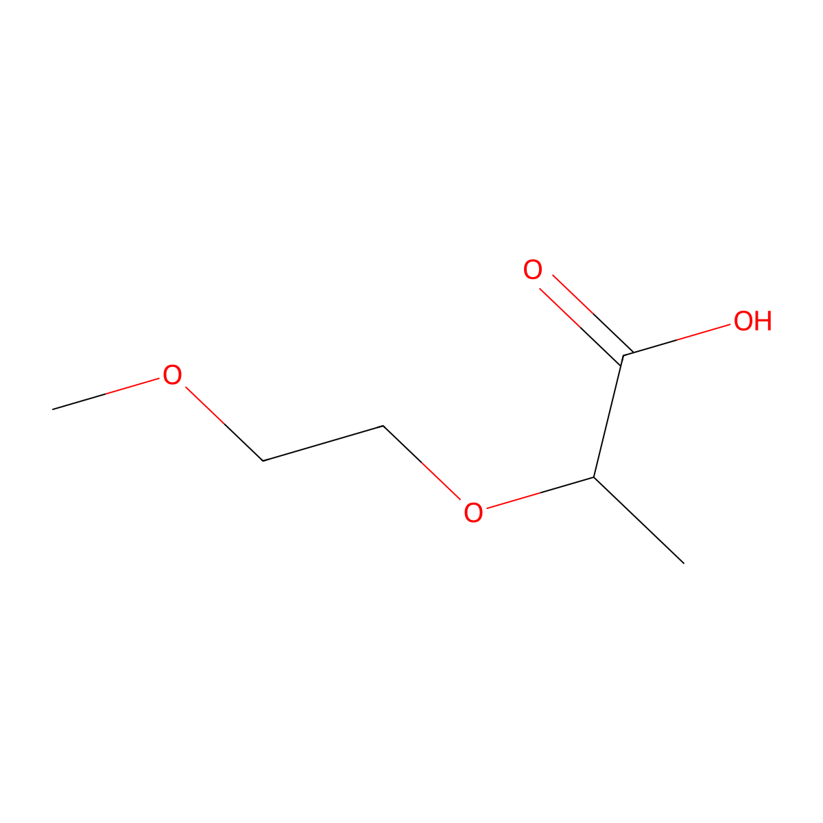 2-(2-methoxyethoxy)propanoic Acid molecular structure, CAS 200617-09-0