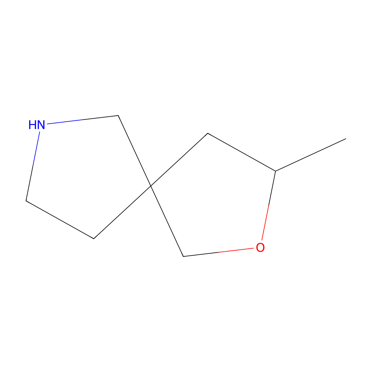 3-Methyl 2-Oxa-7-azaspiro[4.4]nonane molecular structure, CAS 2006189-06-4