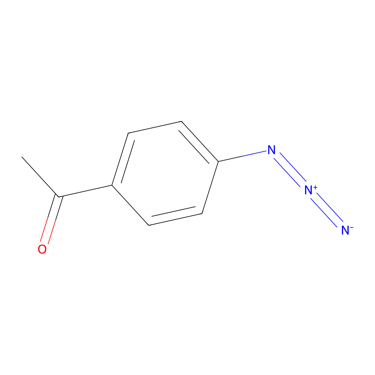 1-(4-Azidophenyl)ethan-1-one molecular structure, CAS 20062-24-2