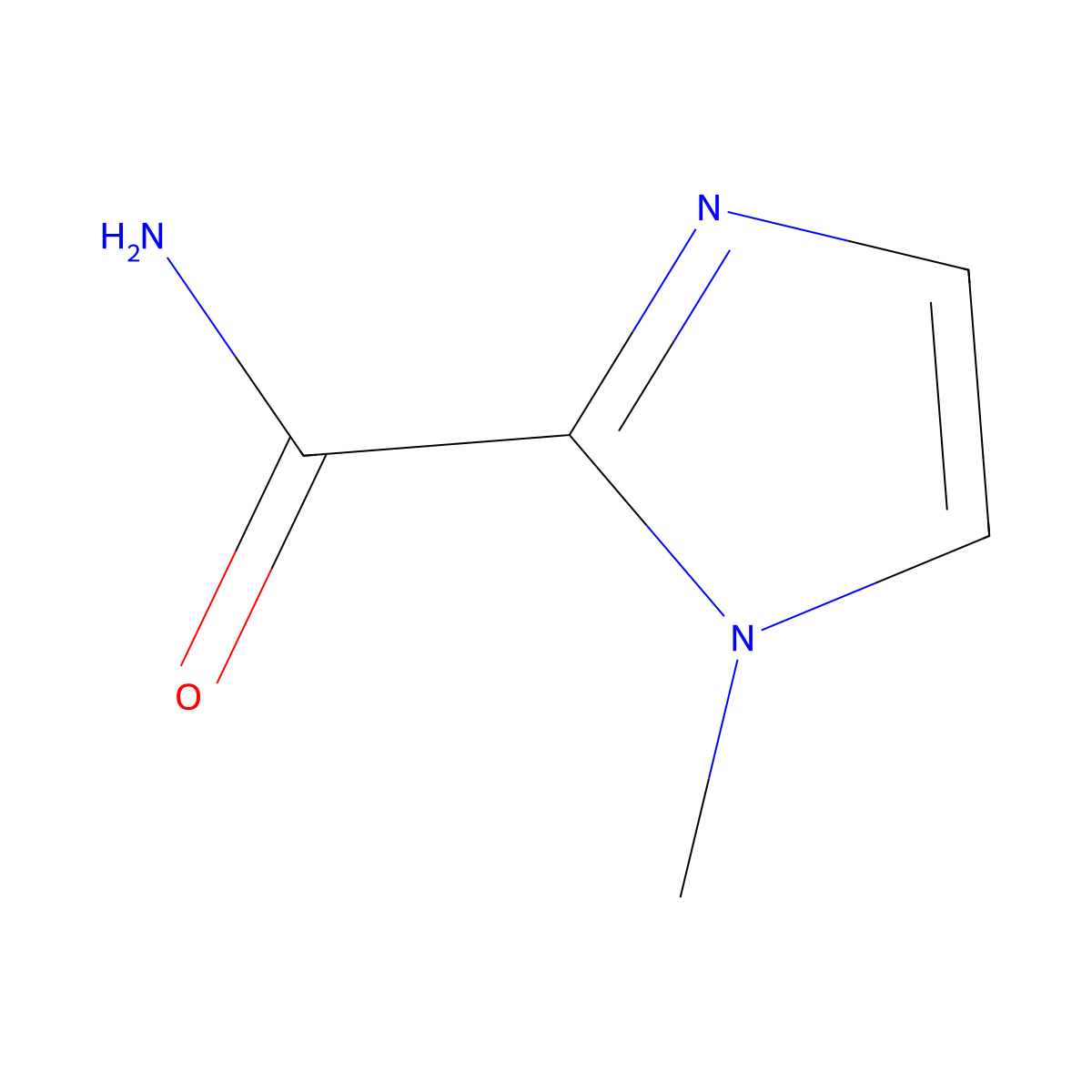 1-methyl-1H-imidazole-2-carboxamide molecular structure, CAS 20062-51-5