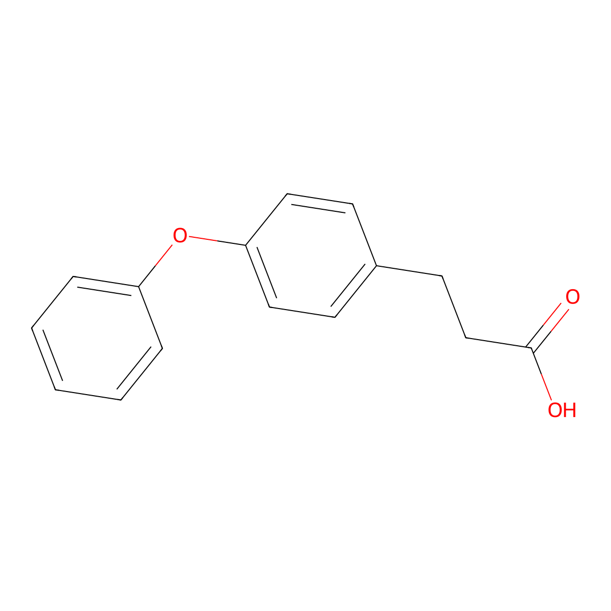 3-(4-Phenoxyphenyl)propanoic acid molecular structure, CAS 20062-91-3