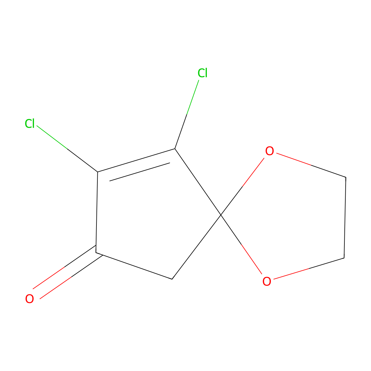 1,4-Dioxaspiro[4.4]non-8-en-7-one, 8,9-dichloro- molecular structure, CAS 200620-06-0