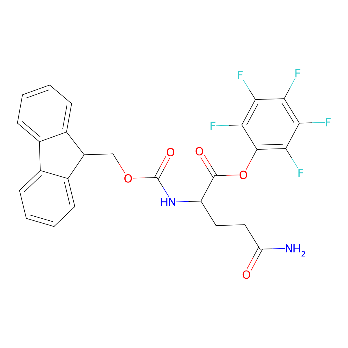 Fmoc-d-gln-opfp molecular structure, CAS 200622-33-9