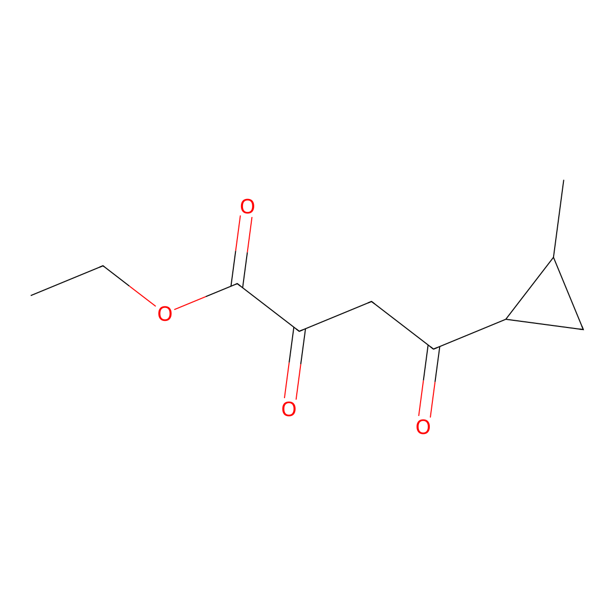 Ethyl 4-(2-methylcyclopropyl)-2,4-dioxobutanoate molecular structure, CAS 2006248-59-3