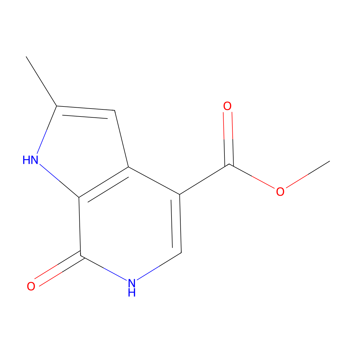 Methyl 2-Methyl-7-oxo-6,7-dihydro-6-azaindole-4-carboxylate molecular structure, CAS 2006263-62-1