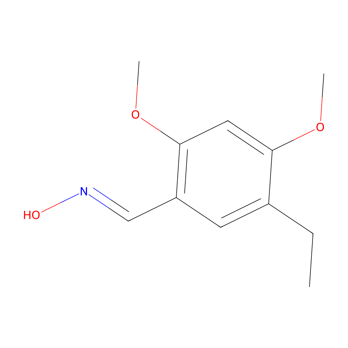 Benzaldehyde, 5-ethyl-2,4-dimethoxy-, oxime molecular structure, CAS 200627-81-2