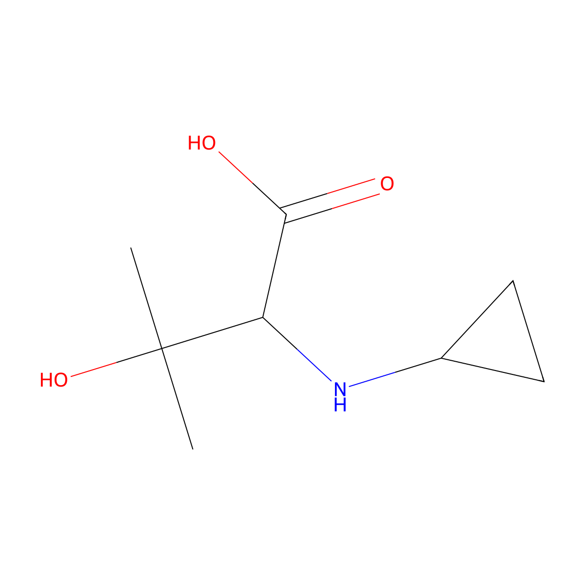 2-(Cyclopropylamino)-3-hydroxy-3-methylbutyric Acid molecular structure, CAS 2006276-79-3