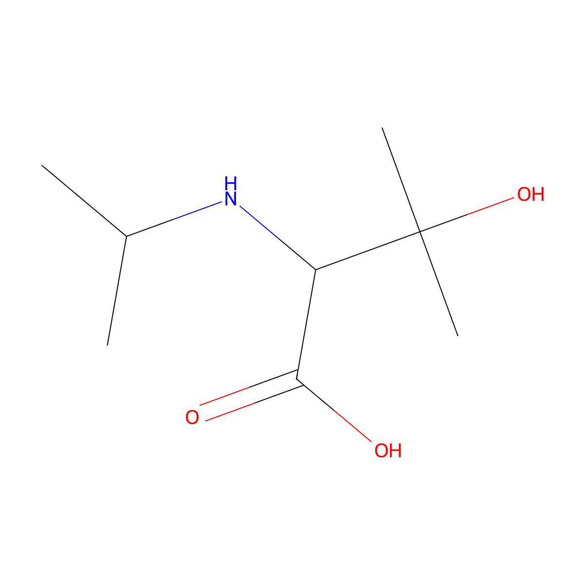 3-Hydroxy-2-(isopropylamino)-3-methylbutyric Acid molecular structure, CAS 2006276-80-6