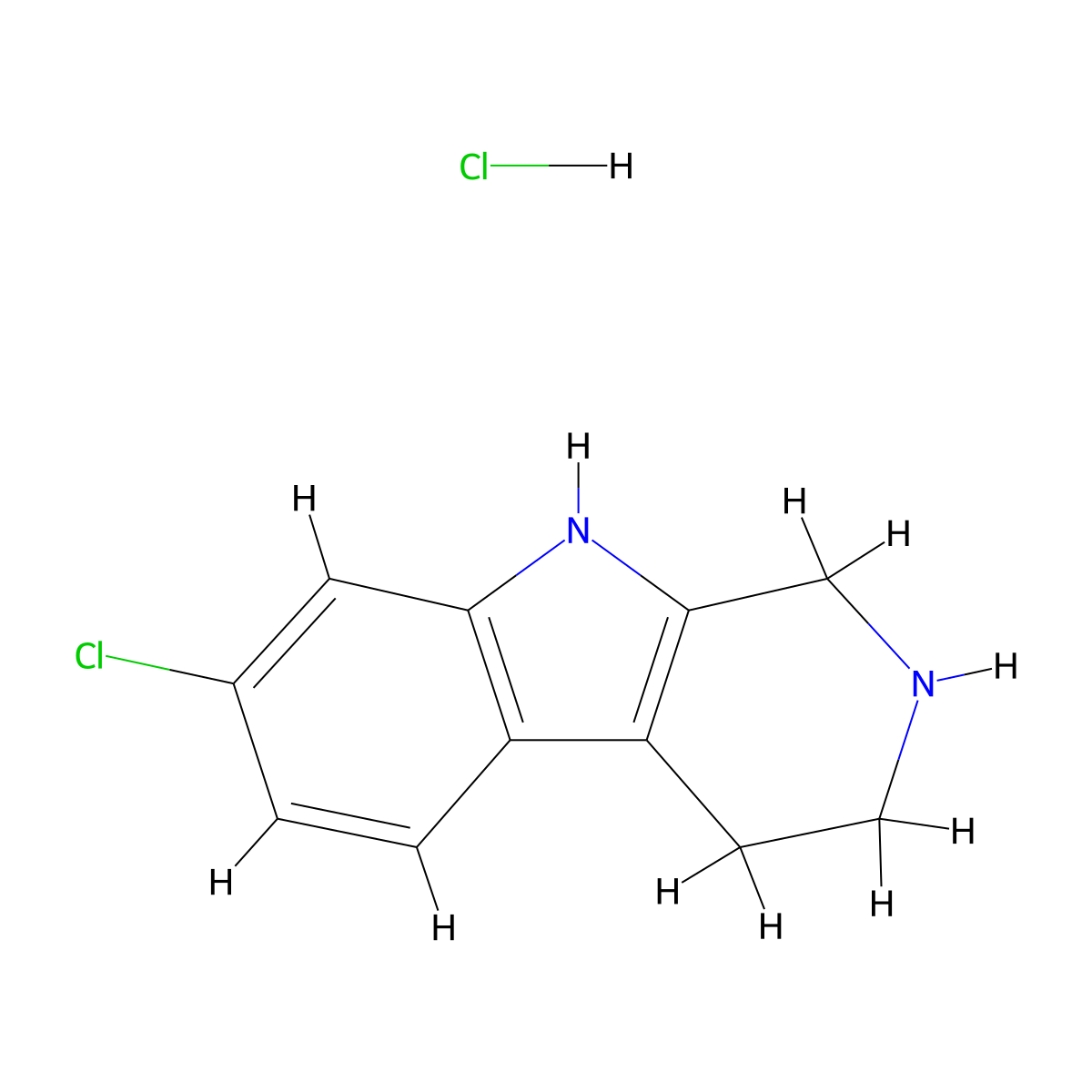 7-Chloro-2,3,4,9-tetrahydro-1H-pyrido[3,4-b]indole Hydrochloride molecular structure, CAS 2006276-83-9