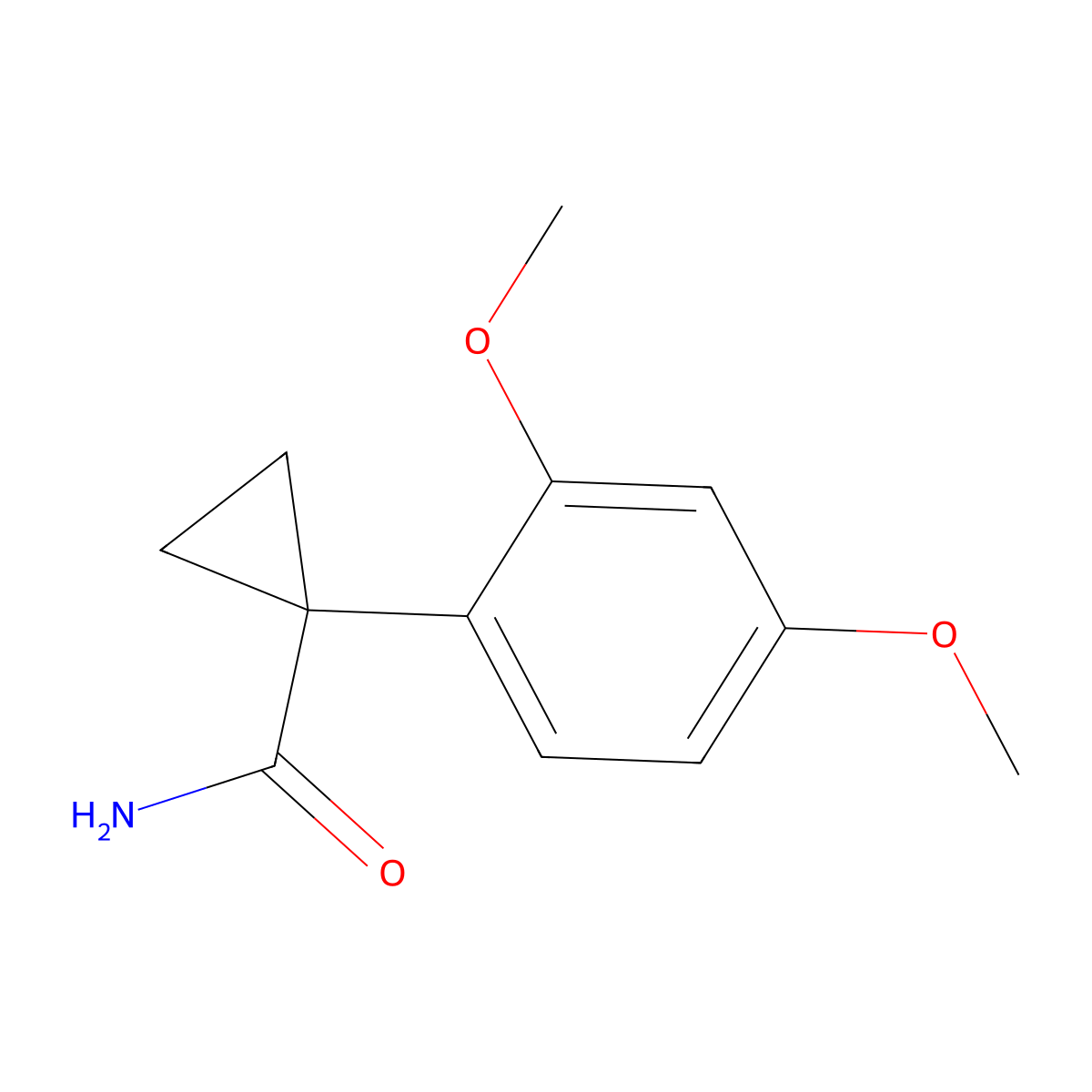 1-(2,4-Dimethoxyphenyl)cyclopropanecarboxamide molecular structure, CAS 2006276-84-0