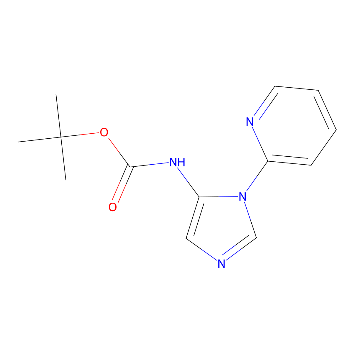 5-(Boc-amino)-1-(2-pyridyl)imidazole molecular structure, CAS 2006276-86-2