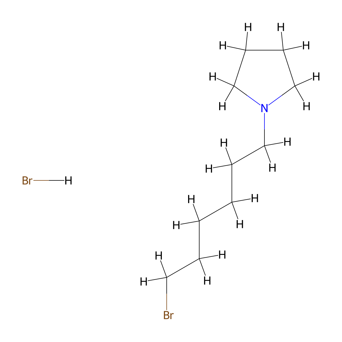 1-(6-Bromohexyl)pyrrolidine Hydrobromide molecular structure, CAS 2006276-89-5