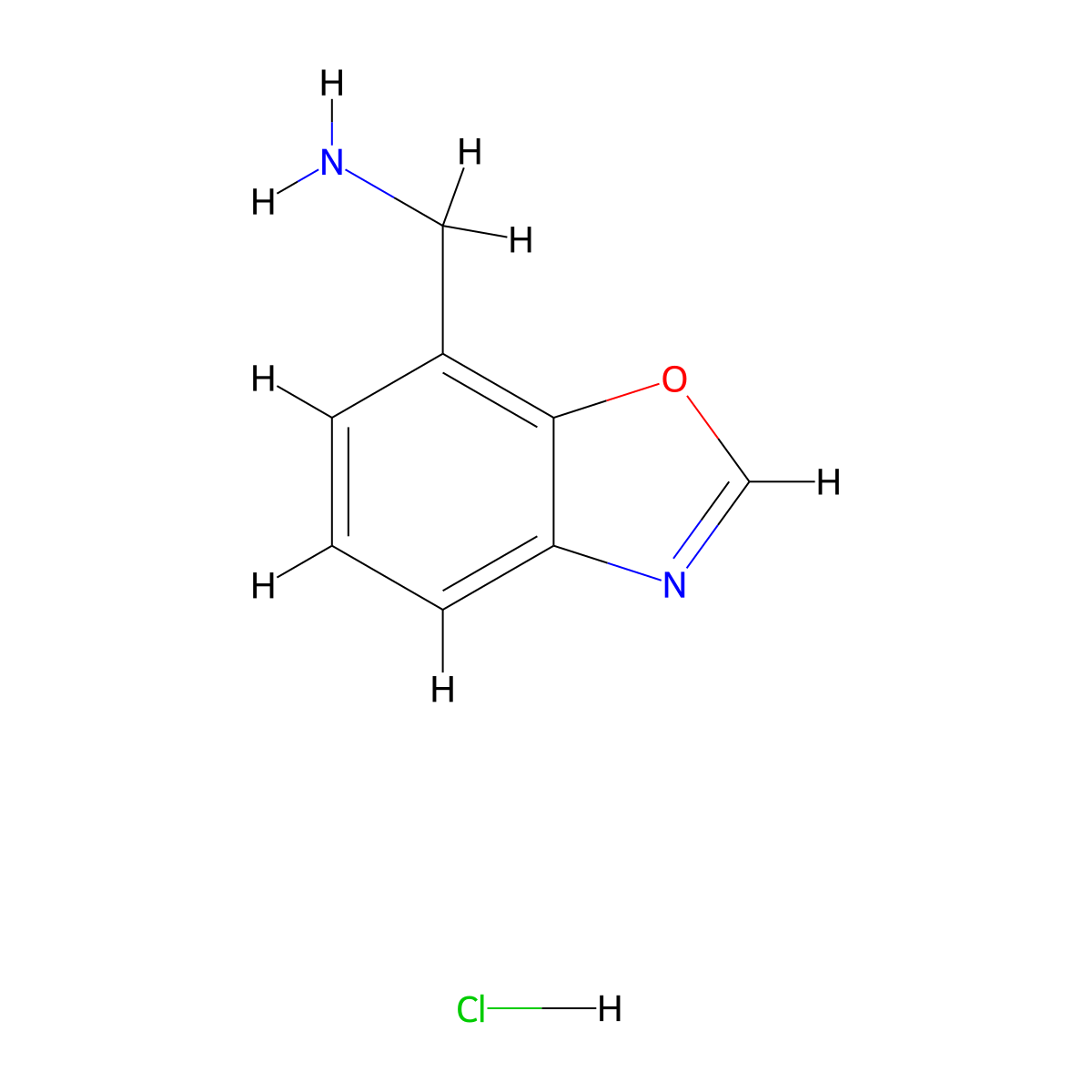 7-(Aminomethyl)benzoxazole Hydrochloride molecular structure, CAS 2006276-90-8